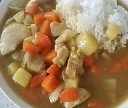 快手咖喱鸡腿饭，拯救懒癌的做法