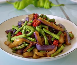 茄子烧豆角的做法
