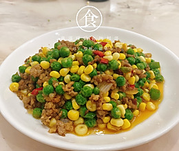 肉沫玉米豌豆的做法