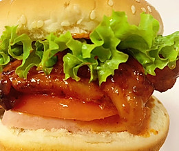 秘制鸡腿肉大汉堡三明治的做法