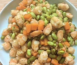 毛豆米炒虾仁的做法