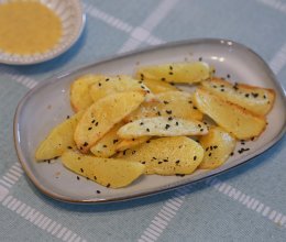 #浪漫七夕 共度“食”光#低卡少油的解馋小零食～烤薯角的做法