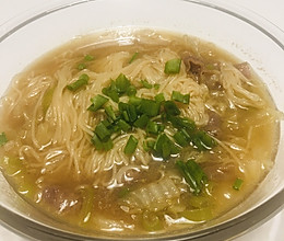 白菜炝锅面（快手餐）的做法