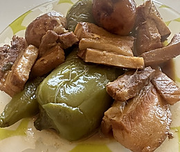 把子肉✨青椒鸡蛋肥肉不腻的做法