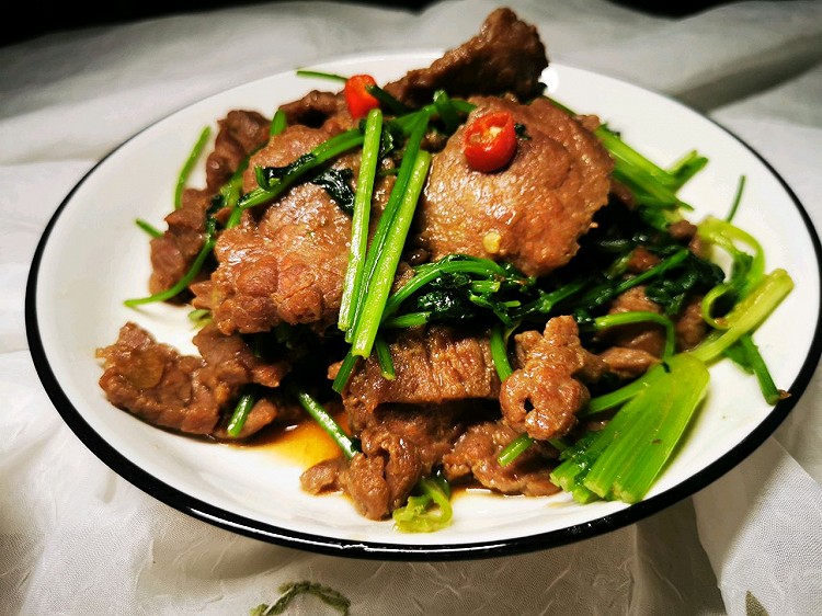 香菜牛肉的做法