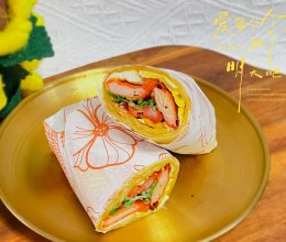 营养早餐鸡肉卷的做法