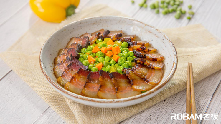 咸肉蒸豌豆的做法