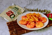 #夏日鲜味轻享健康#鲜味虾焖薯条的做法