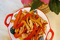 芥末味彩椒炒鱿鱼的做法