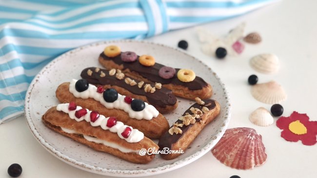 #2021创意料理组——创意“食”光#可爱的闪电泡芙的做法