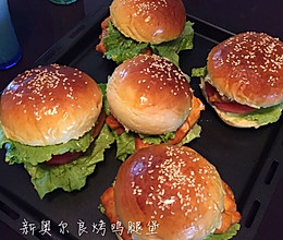 新奥尔良烤鸡腿堡的做法