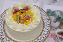 #解腻开胃就吃它#水果奶油裱花蛋糕的做法