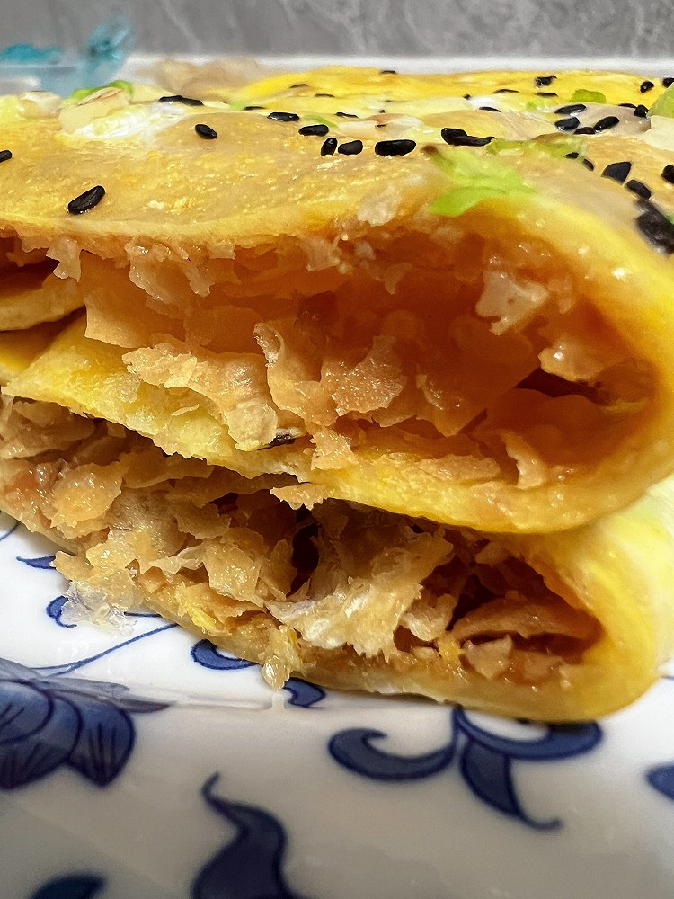 简单美味的杂粮煎饼（带薄脆的哦）的做法