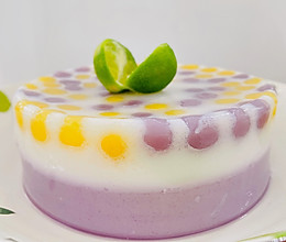 #中秋团圆食味#芋圆椰汁紫薯糕的做法