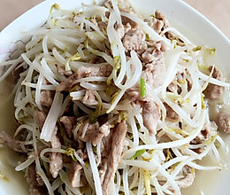 绿豆芽炒肉丝的做法