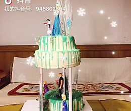冰雪奇缘悬浮生日蛋糕的做法