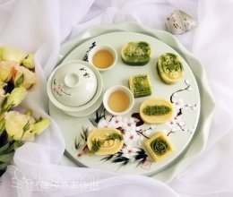 抹茶双色绿豆糕(面包机版)的做法