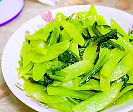 清炒莴苣— — 感受春天的清新香气的做法
