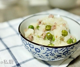 碗豆糯米饭的做法