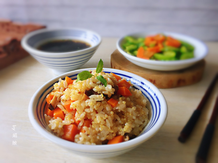 胡萝卜黎麦饭的做法