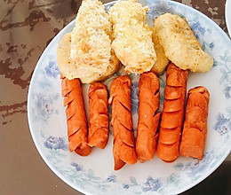 空气炸锅版烧烤，烤火腿肠的做法