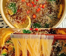 #一周减脂不重样#酸辣爽口！无油捞汁粉丝！好吃到汤汁不剩的做法