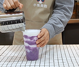冬季网红热饮紫薯脏脏茶的做法——小兔奔跑奶茶教程的做法