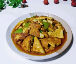 蒜辣煎烧豆腐鸡的做法