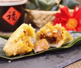 #唯有美食最粽要#鸡肉香肠二米粽的做法