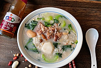 #味达美名厨福气汁，新春添口福#咸排蔬菜粥的做法