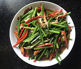 韭菜花炒肉丝的做法