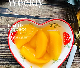 冰镇黄桃的做法