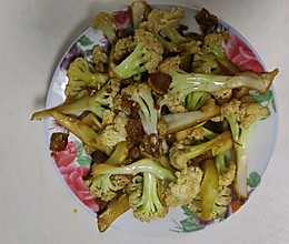 炒菜花的做法