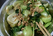 油菜炒鸡蛋的做法