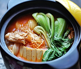 五花肉豆腐泡菜锅的做法