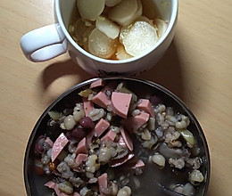 香菇香肠粥的做法
