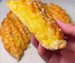 #素食主义#菠萝派（手抓饼版）的做法