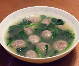 牛肉丸菠菜汤的做法