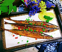 鲜美可口烤箱版柠檬秋刀鱼的做法