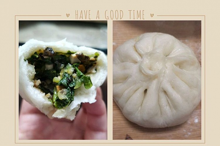 青菜香菇包的做法