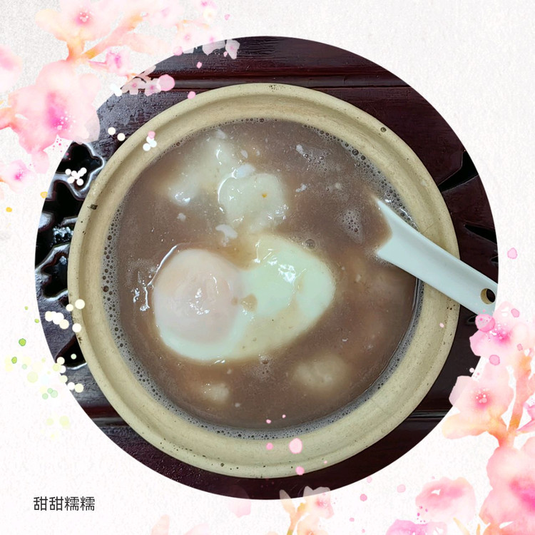 非常适合女性的甜品——红豆、鸡蛋、糍粑羹的做法