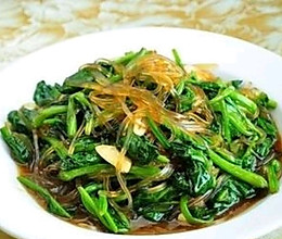 菠菜炒粉条的做法