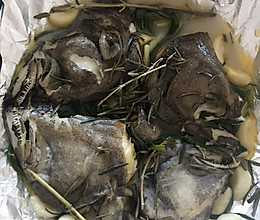 黄油焗牙片鱼头的做法