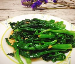 素食～蒜蓉炒青菜的做法