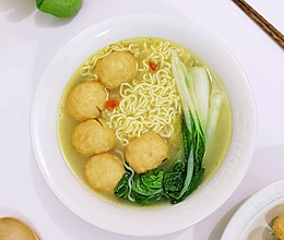 #鸡汁入家宴 感恩正当“食”#丸子面的做法