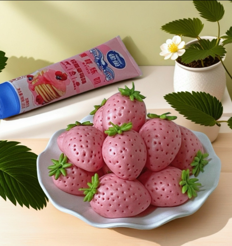 草莓小馒头的做法