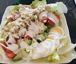 藜麦鸡胸肉蔬菜沙拉的做法