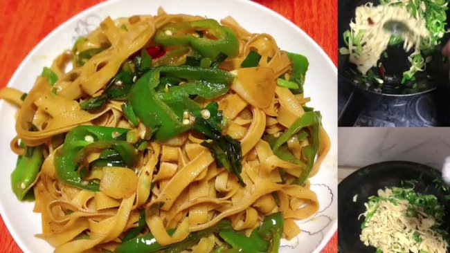辣椒炒豆皮的做法