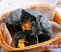 【冷藏发酵】腹黑系列—竹炭肉松面包的做法
