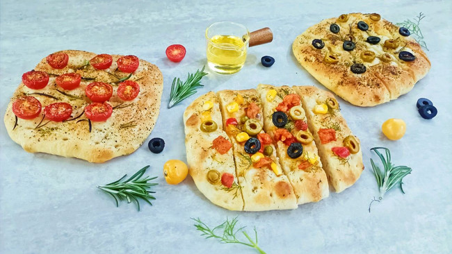 简单快手佛卡夏#西班牙橄榄披萨沙拉创意菜#的做法